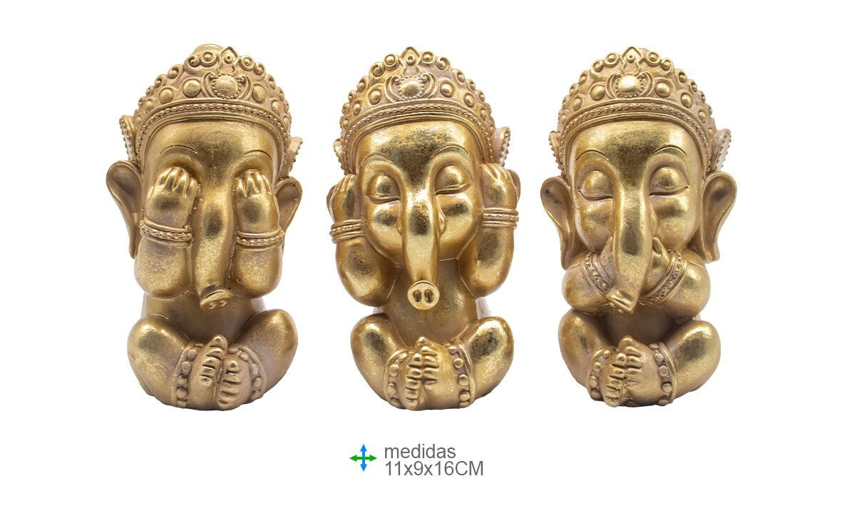 Ganesha Trio dourado