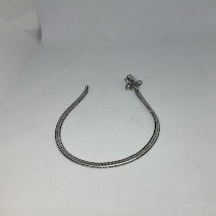 Pulseira de Pé Prateada