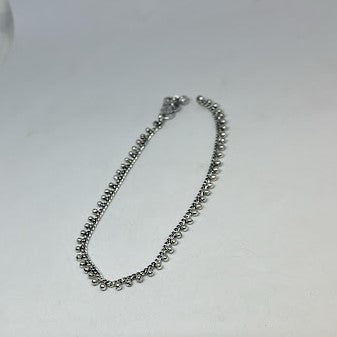 Pulseira de Pé Prateada