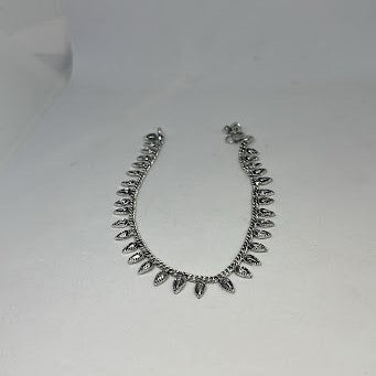 Pulseira de Pé Prateada
