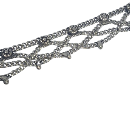 Pulseira de Pé Prateada