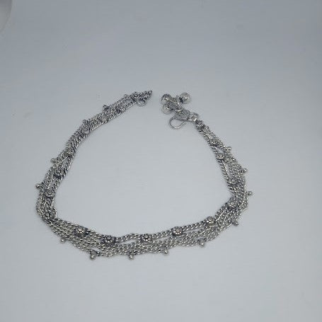 Pulseira de Pé Prateada