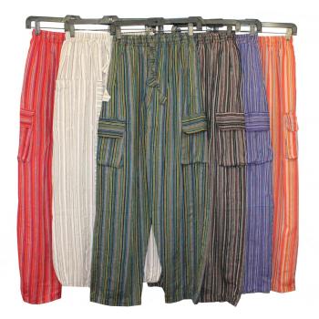 Calças Algodão Listradas L