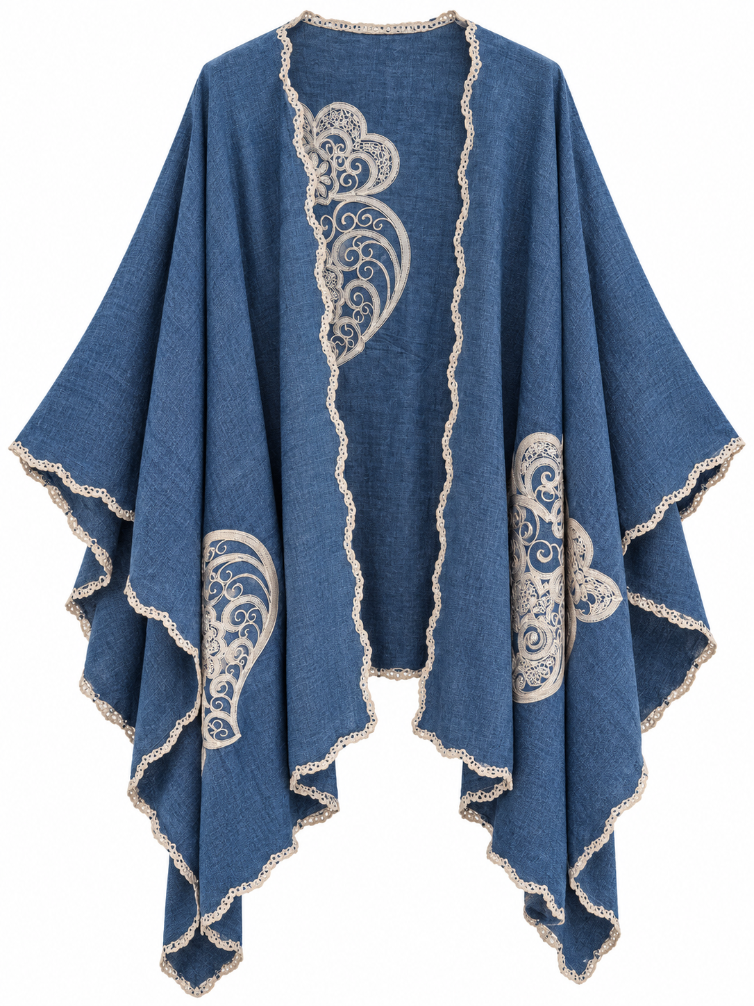Capa Feminina Boho Chic com Bordado