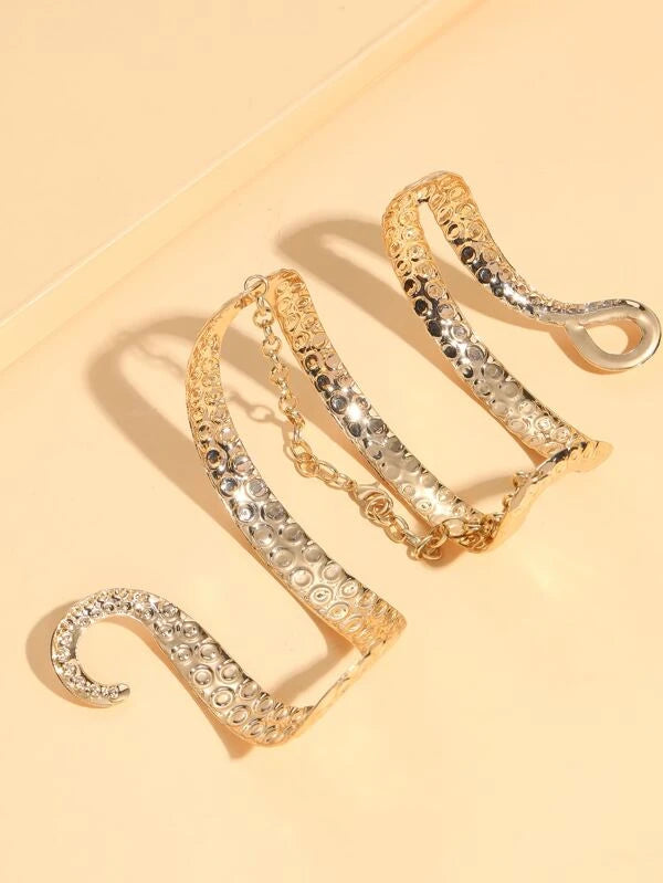 Arm Cuff Dourada Torcida