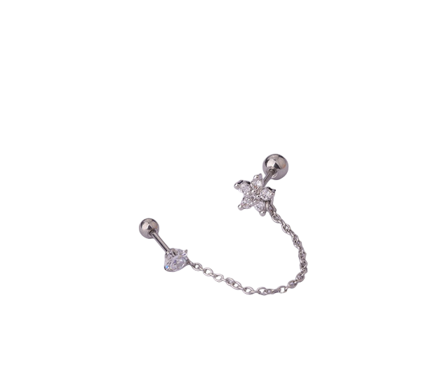 Piercing Duplo Prateado