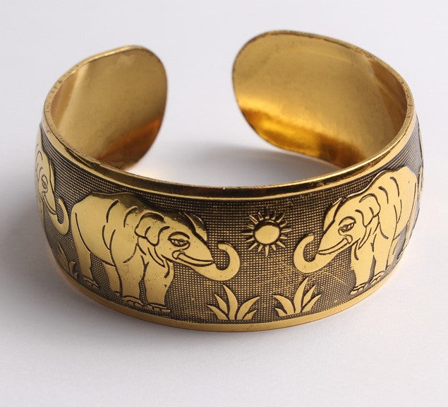 Pulseira Indiana Latão Dourado