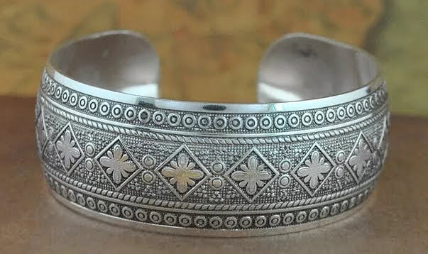 Pulseira Indiana Latão Prateado