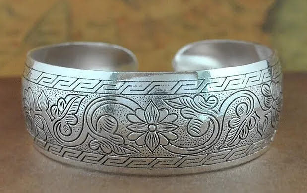 Pulseira Indiana Latão Prateado