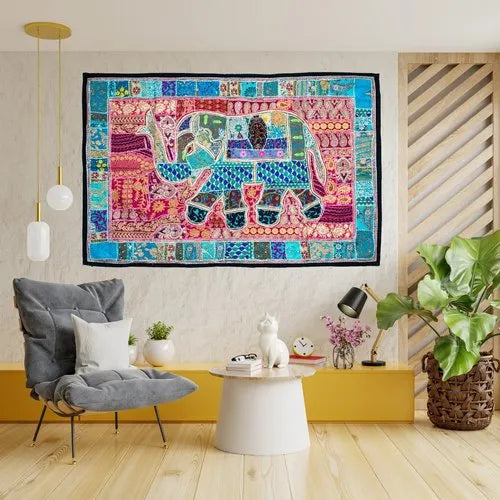Pano Patchwork Elefante