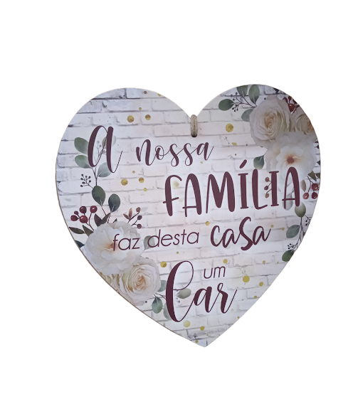 Placa Decorativa Família