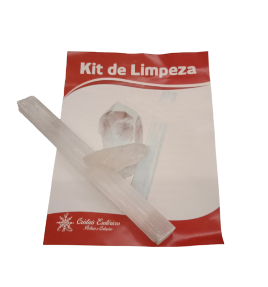 Kit de Limpeza Selenita & Cristal Quartzo