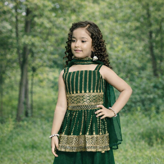 Sharara Set de criança Verde