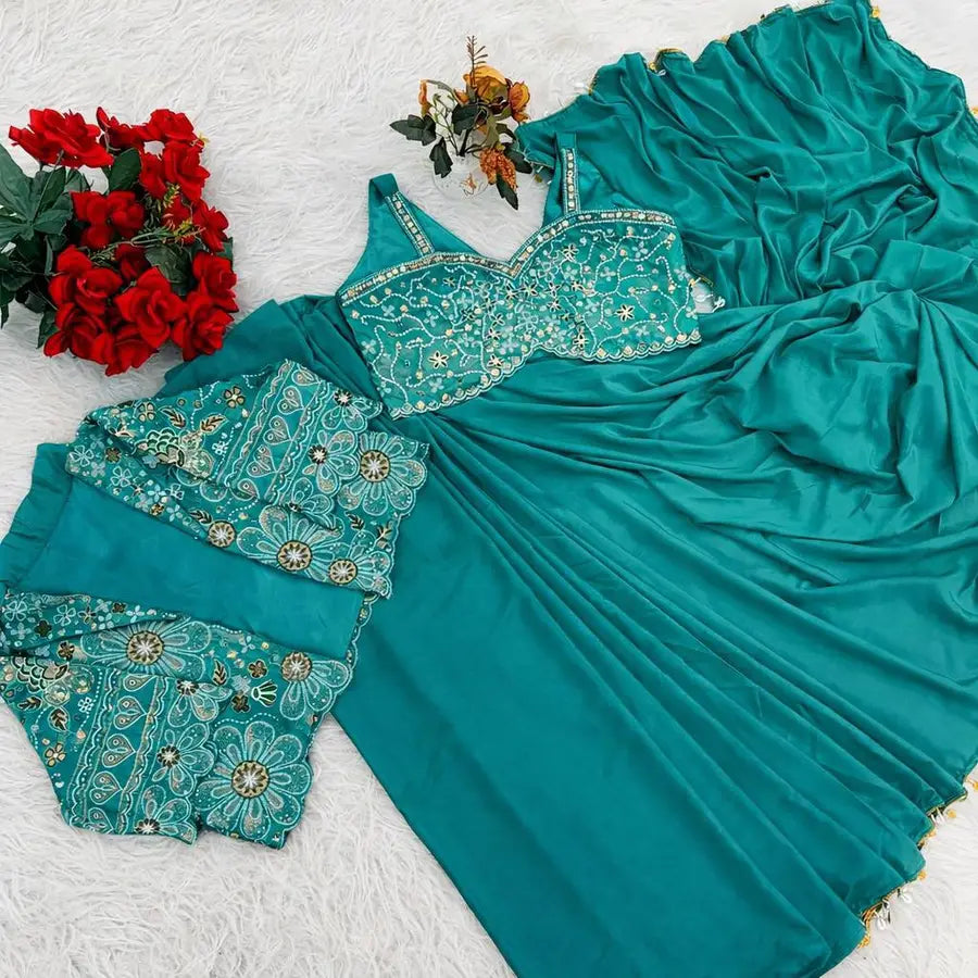✨ SAREE READY TO WEAR COM KOTI –