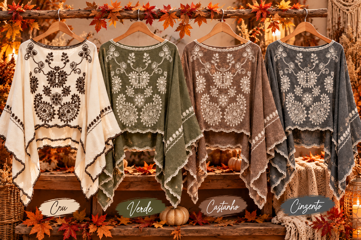 🍂🤎 CAPA BOHO CHIC – Elegância e charme para o Outono! 🤎🍂