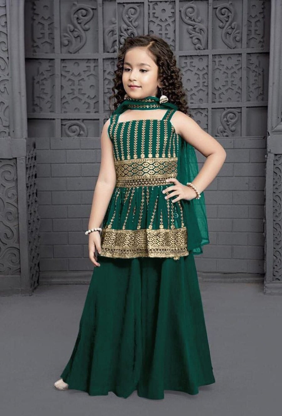 Sharara Set de criança Verde
