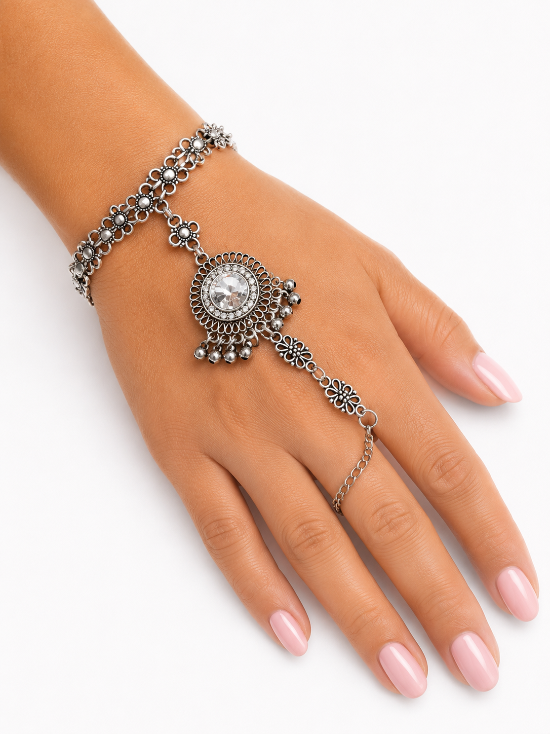 Hand Cuff Prateada