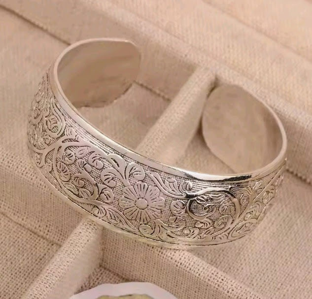 Pulseira Indiana Latão Prateado