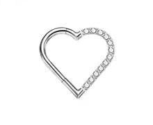 Piercing Coração Dourado com Zircónias