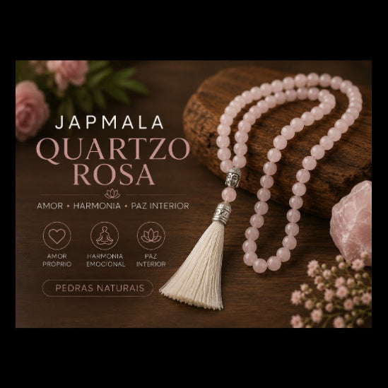 Japamala Quartzo Rosa