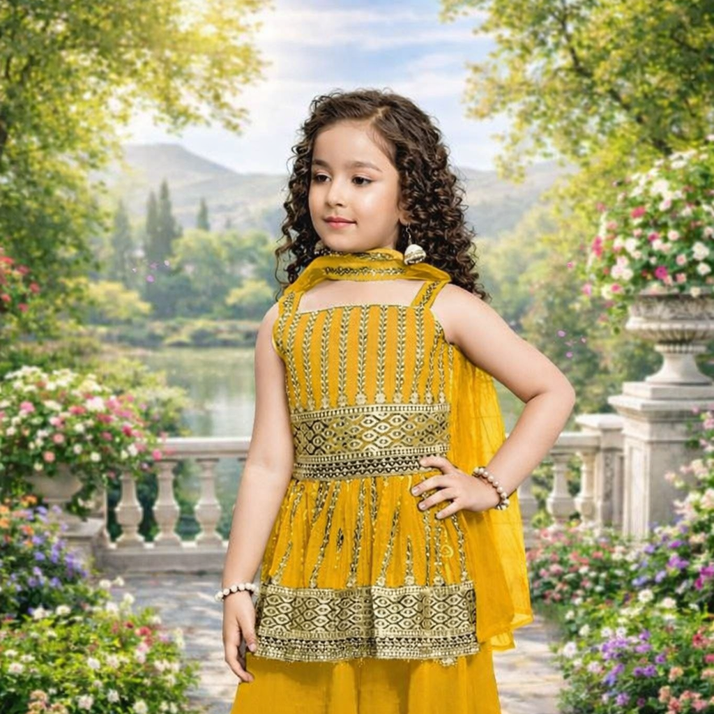 Sharara Set de criança Amarelo