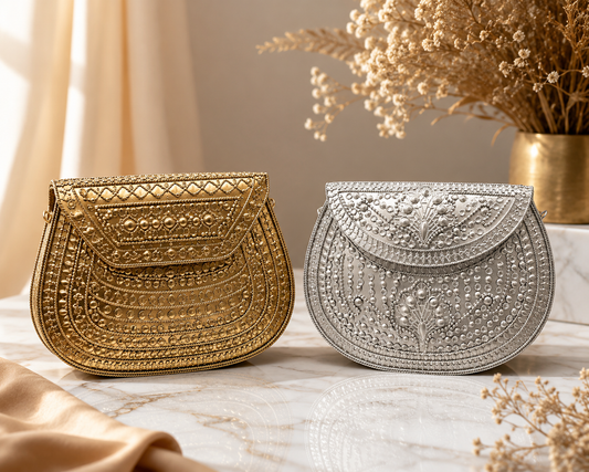 Clutch Latão Dourada
