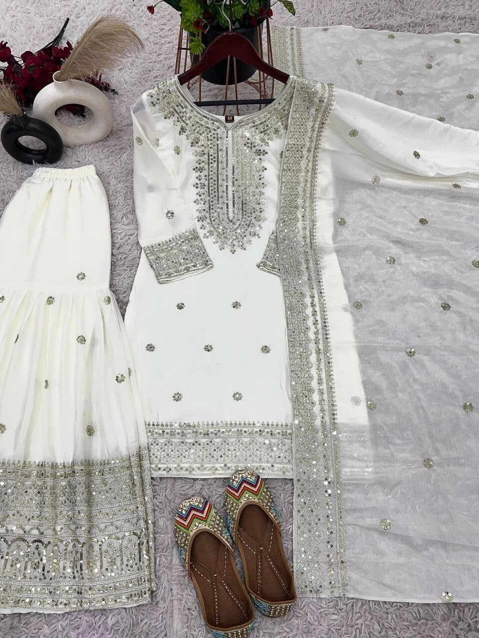 salwar kameez White