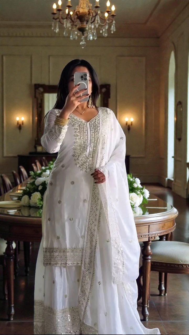 salwar kameez White