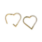 Piercing Coração Dourado com Zircónias