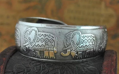 Pulseira Indiana Latão Prateado