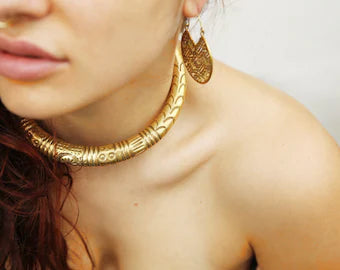 Colar Choker Bohemian Brass